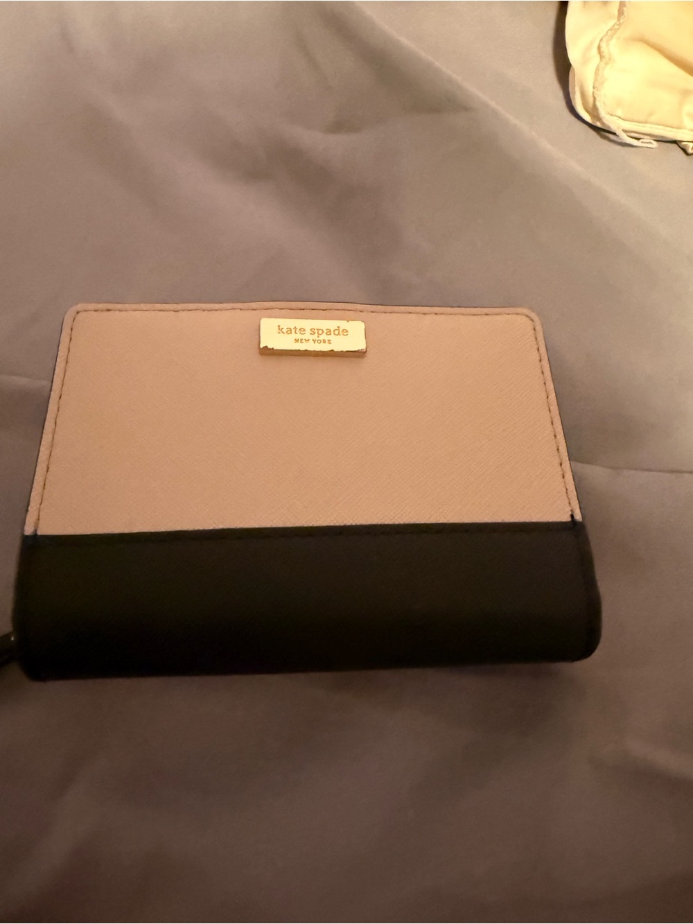 kate spade Two-Tone Pale Lavender and Black Men's Zip Wallet